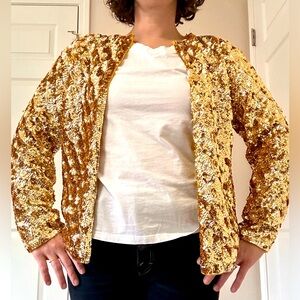 Vintage Sequin Short Jacket | excellent Condition! women’s Medium